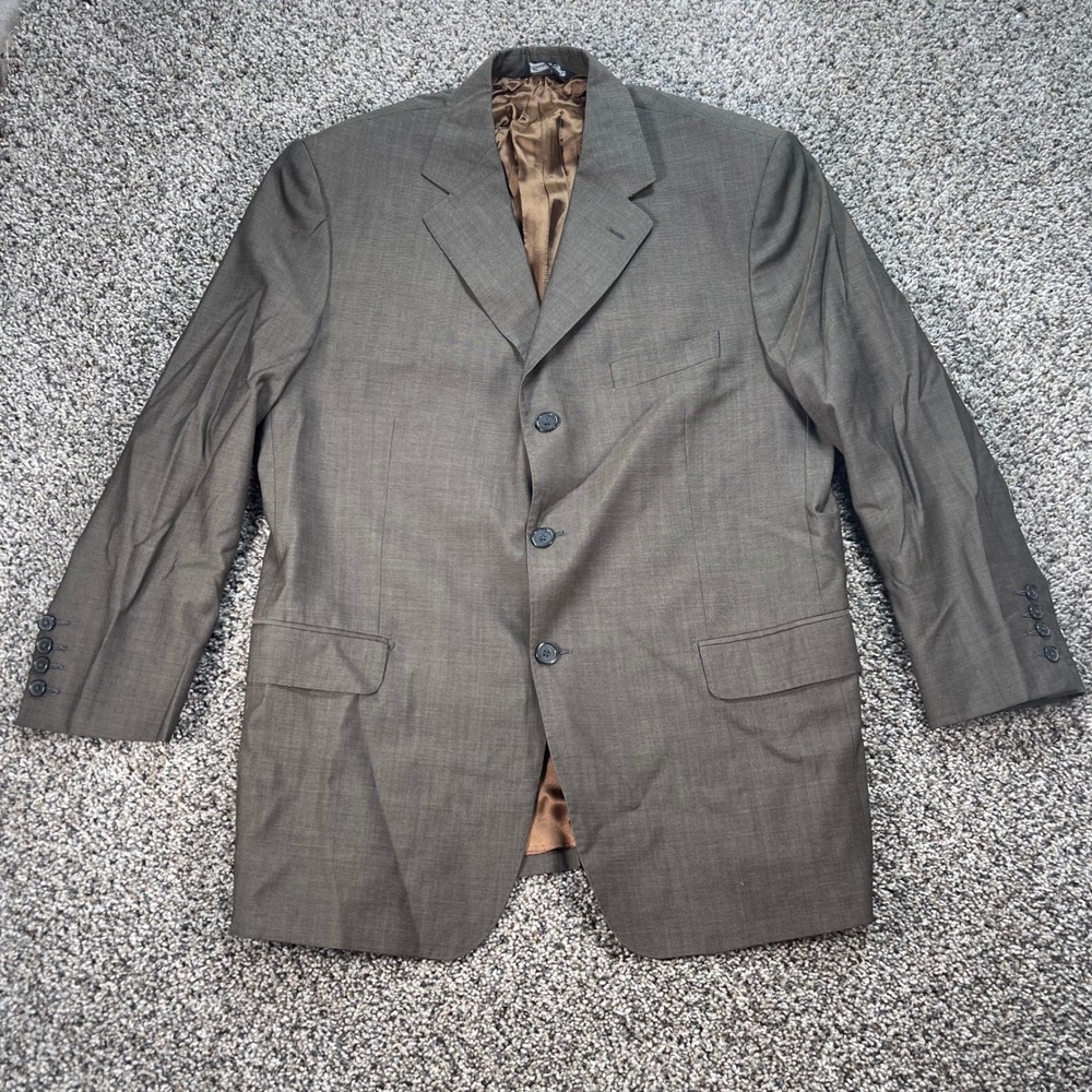 Studio Manzoni Marzotto Men's 46R Wool Blazer Sport Coat Brown Italy Made